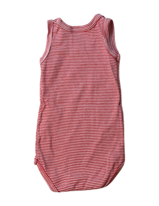 A White Sleeveless Bodysuits from Petit Bateau in size 0-3M for girl. (Back View)