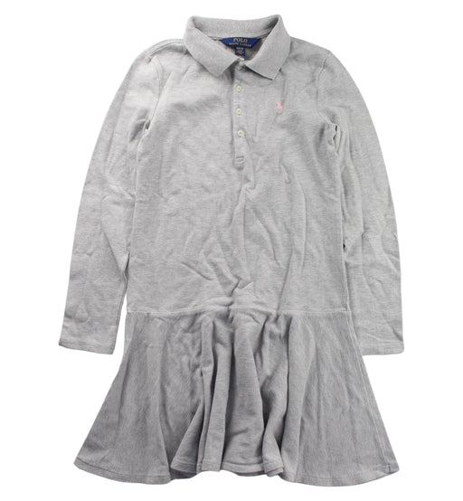A Grey Long Sleeve Dresses from Polo Ralph Lauren in size 8Y for girl. (Front View)