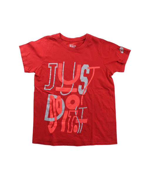 A Red Short Sleeve T Shirts from Nike in size 7Y for neutral. (Front View)