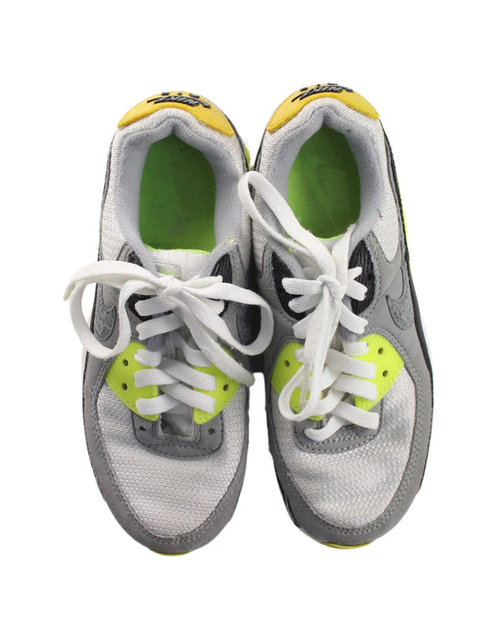 A Grey Sneakers from Nike in size 10Y for boy. (Back View)