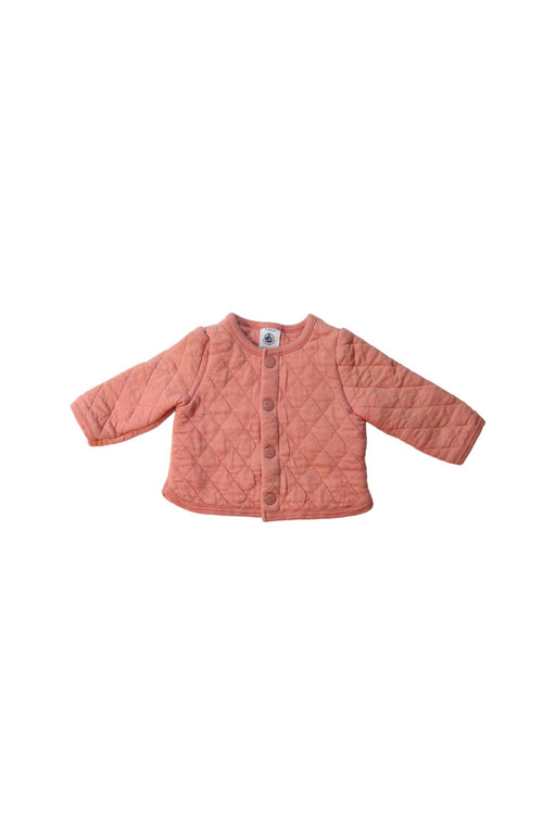A Peach Cardigans from Petit Bateau in size 0-3M for girl. (Front View)