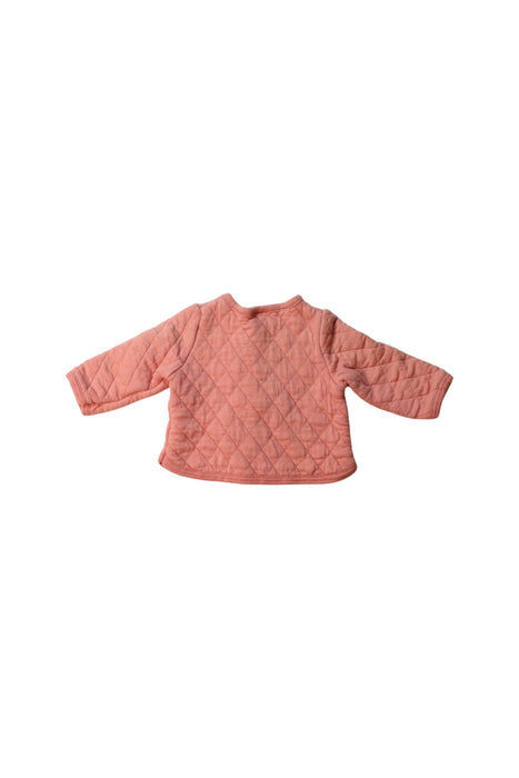 A Peach Cardigans from Petit Bateau in size 0-3M for girl. (Back View)