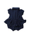 A Navy Short Sleeve Rompers from Ralph Lauren in size 0-3M for girl. (Back View)