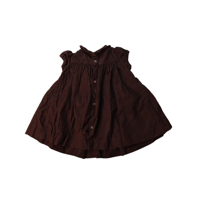 A Brown Short Sleeve Dresses from Jacadi in size 0-3M for girl. (Back View)
