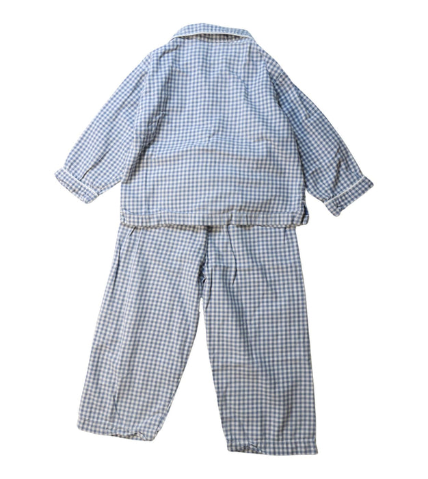 A Blue Pyjama Sets from The Little White Company in size 2T for boy. (Back View)