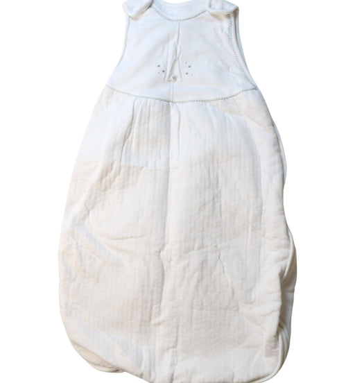 A White Sleepsacs from Mamas & Papas in size 0-3M for neutral. (Front View)