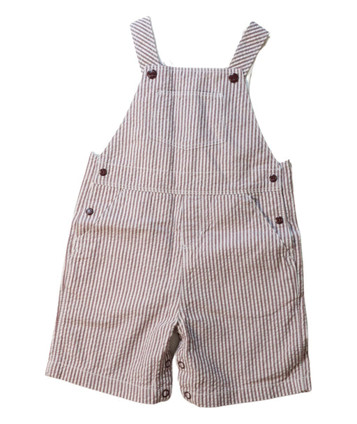 A Brown Overall Shorts from Petit Bateau in size 12-18M for girl. (Front View)