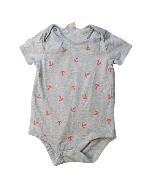 A Grey Short Sleeve Bodysuits from The Little White Company in size 12-18M for boy. (Front View)