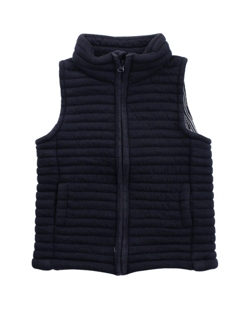 A Blue Outerwear Vests from Petit Bateau in size 3T for boy. (Front View)