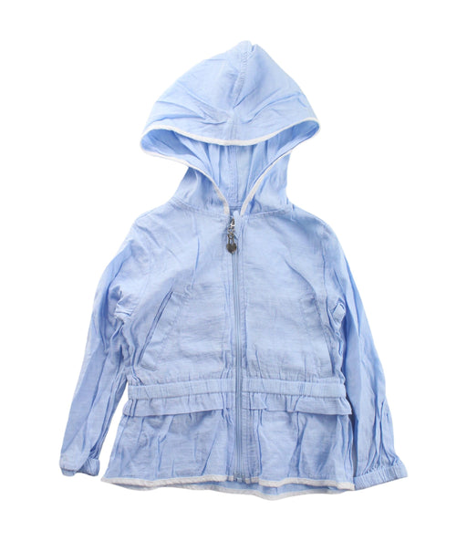 A Blue Lightweight Jackets from Chickeeduck in size 2T for girl. (Front View)