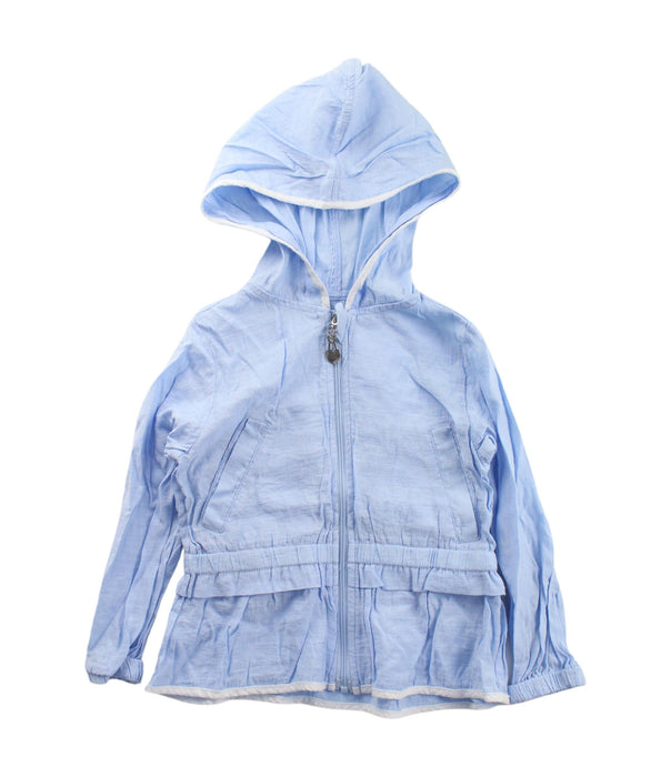 A Blue Lightweight Jackets from Chickeeduck in size 2T for girl. (Front View)