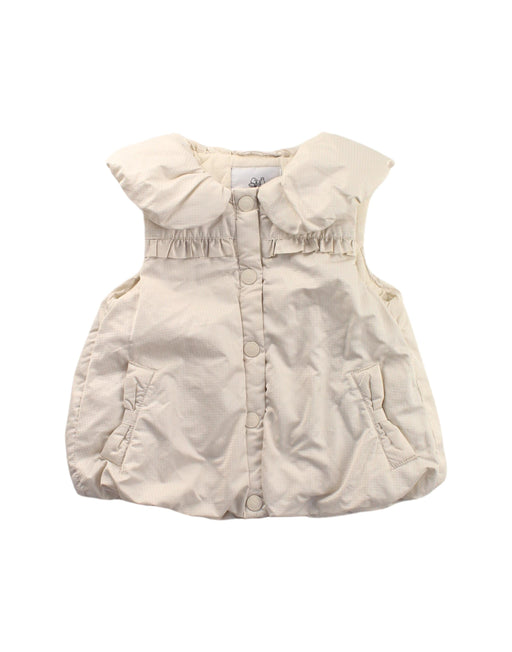 A White Outerwear Vests from Chickeeduck in size 2T for girl. (Front View)