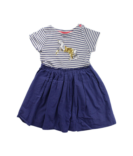 A Blue Short Sleeve Dresses from Boden in size 3T for girl. (Front View)