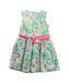 A Green Sleeveless Dresses from Gingersnaps in size 4T for girl. (Back View)