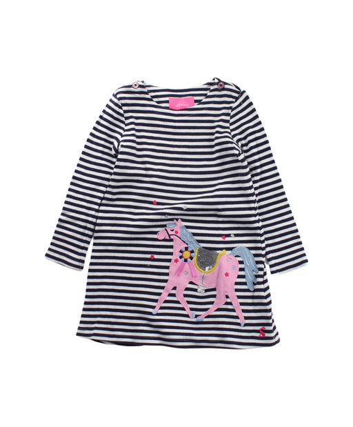 A Blue Long Sleeve Dresses from Joules in size 4T for girl. (Front View)