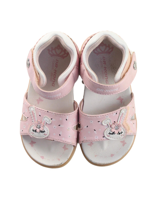 A Pink Sandals from Dr. Kong in size 3T for girl. (Back View)