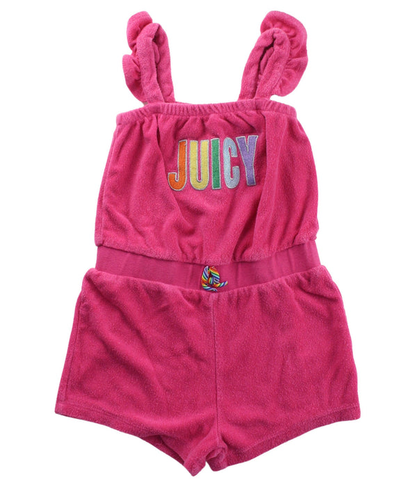 A Pink Sleeveless Rompers from Juicy Couture in size 4T for girl. (Front View)