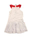 A White Sleeveless Dresses from Ferrari in size 3T for girl. (Back View)
