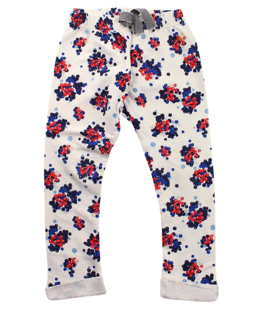 A White Sweatpants from Petit Bateau in size 3T for girl. (Front View)