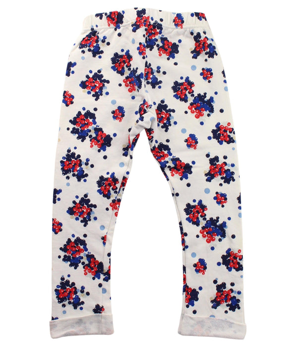 A White Sweatpants from Petit Bateau in size 3T for girl. (Back View)