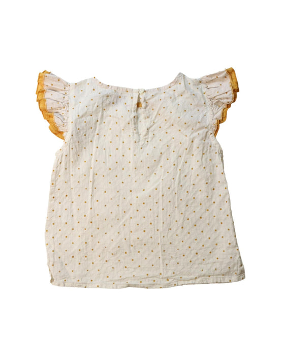 A Yellow Short Sleeve Tops from Fabindia in size 6T for girl. (Back View)