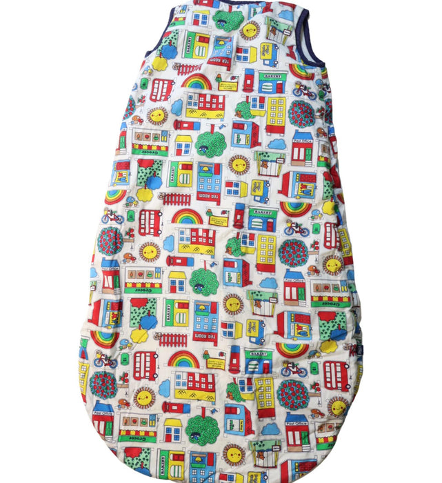 A Multicolour Sleepsacs from Little Bird in size 6-12M for neutral. (Back View)