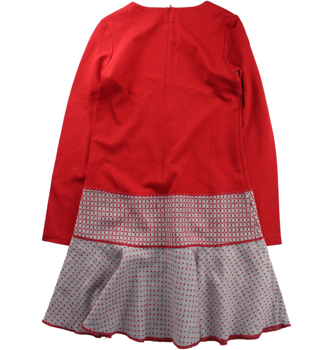 A Red Long Sleeve Dresses from I Pinco Pallino in size 10Y for girl. (Back View)