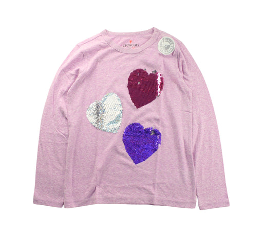 A Pink Long Sleeve T Shirts from Crewcuts in size 10Y for girl. (Front View)