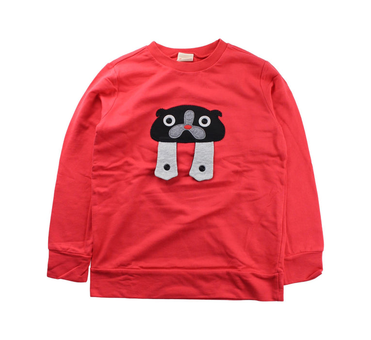 A Red Crewneck Sweatshirts from Momonittu in size 10Y for boy. (Front View)