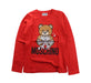 A Red Long Sleeve T Shirts from Moschino in size 10Y for boy. (Front View)