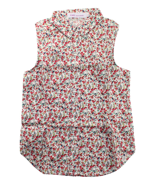 A Red Sleeveless Shirts from Little Mercerie in size 8Y for girl. (Front View)