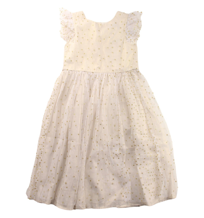 A White Short Sleeve Dresses from Jacadi in size 3T for girl. (Front View)
