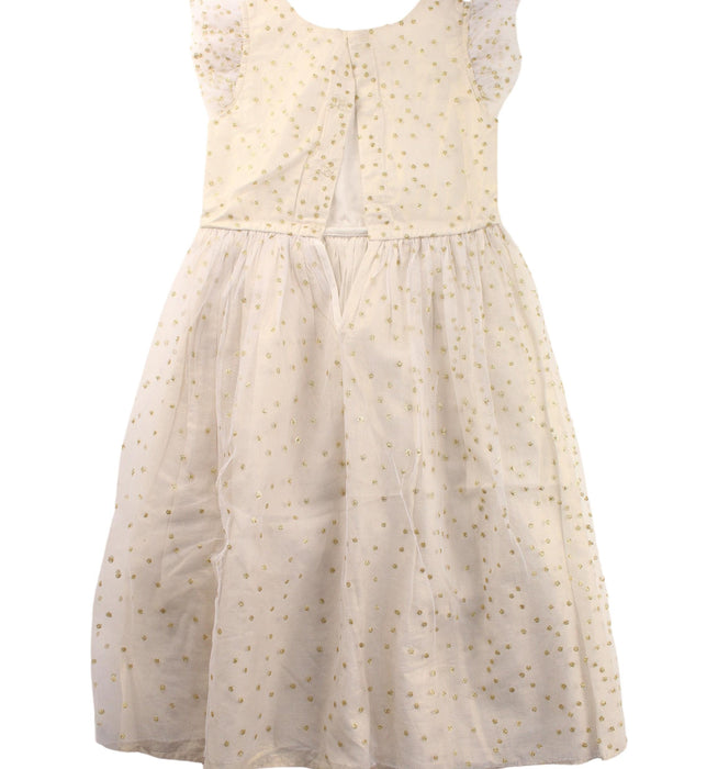 A White Short Sleeve Dresses from Jacadi in size 3T for girl. (Back View)