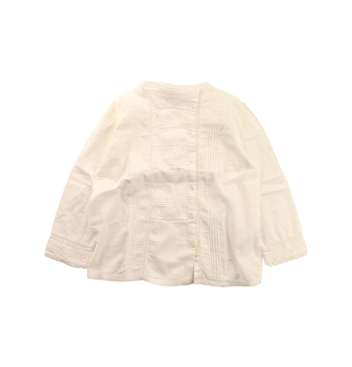 A White Long Sleeve Shirts from Bonpoint in size 4T for girl. (Front View)