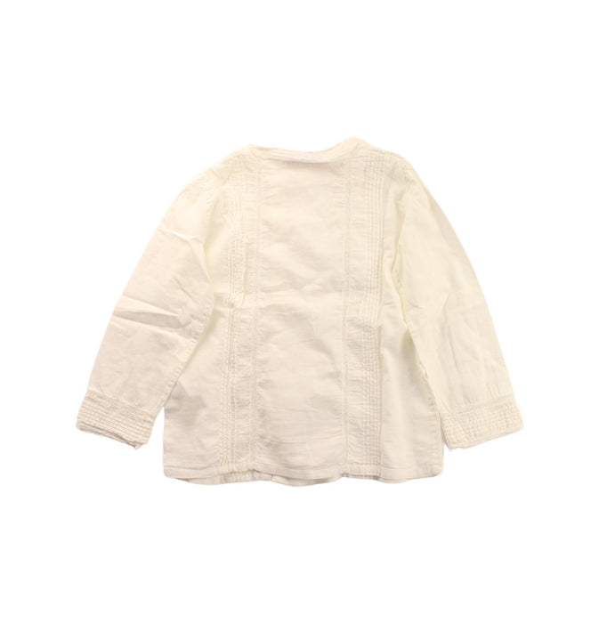 A White Long Sleeve Shirts from Bonpoint in size 4T for girl. (Back View)