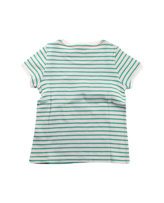 A Green Short Sleeve T Shirts from Petit Bateau in size 5T for girl. (Back View)