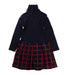 A Blue Long Sleeve Dresses from Petit Bateau in size 5T for girl. (Front View)