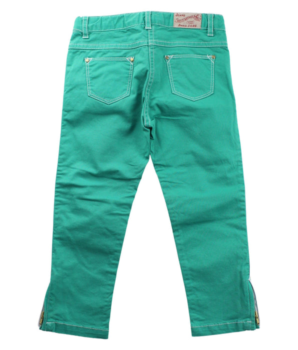 A Green Casual Pants from Petit Bateau in size 5T for boy. (Back View)