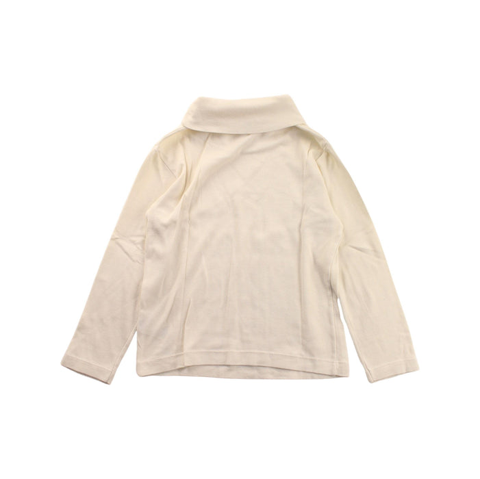 A White Long Sleeve Tops from Petit Bateau in size 4T for girl. (Back View)