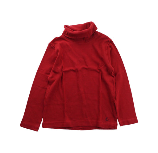 A Red Long Sleeve Tops from Petit Bateau in size 4T for girl. (Front View)