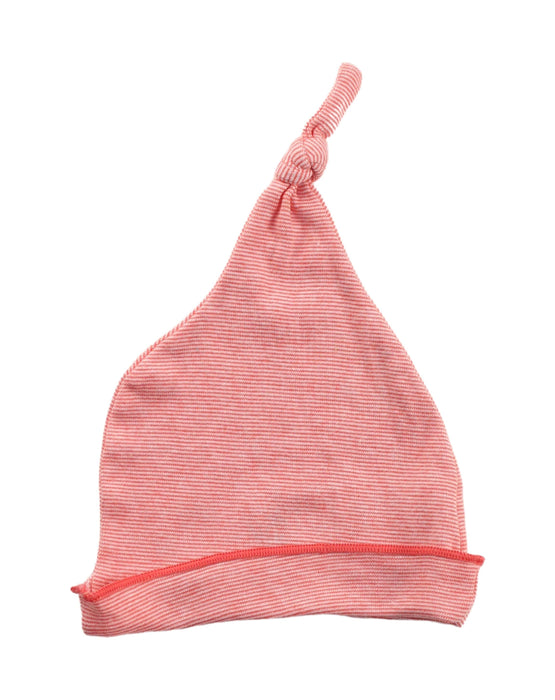 A Red Winter Hats from Petit Bateau in size 0-3M for boy. (Back View)