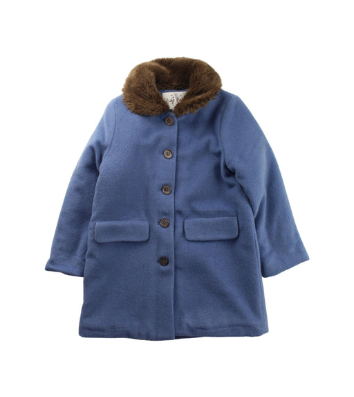 A Blue Coats from Rachel Riley in size 4T for girl. (Front View)
