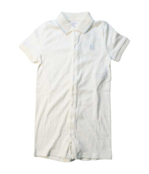 A White Short Sleeve Rompers from Ralph Lauren in size 2T for boy. (Front View)