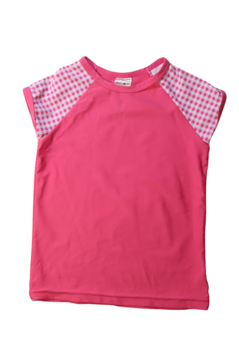 A Pink Rash Guards from Cuddle Fish in size 6T for girl. (Front View)