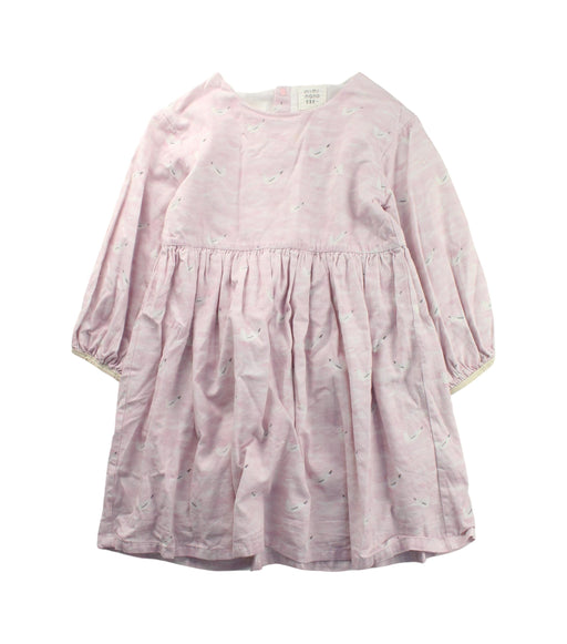 A Pink Long Sleeve Dresses from Mimi Mono in size 4T for girl. (Front View)