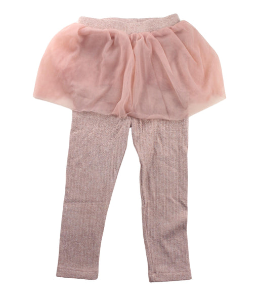 A Pink Leggings from Mimi Mono in size 5T for girl. (Front View)