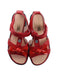 A Red Sandals from Moschino in size 5T for girl. (Back View)