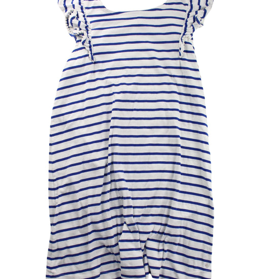 A Blue Short Sleeve Dresses from Petit Bateau in size 12Y for girl. (Front View)
