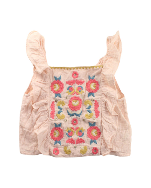 A Peach Sleeveless Tops from Louise Misha in size 14Y for girl. (Front View)