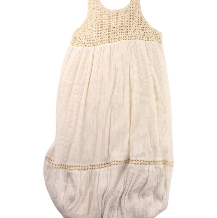 A White Sleeveless Dresses from Bonpoint in size 12Y for girl. (Back View)